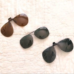 3 Clip / Snap-On Sunglasses
